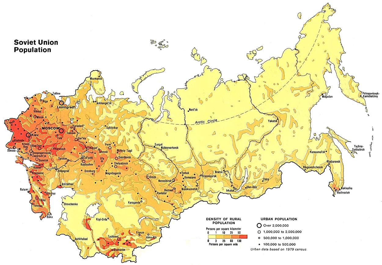 Russia Popolazione Mappa Di Distribuzione Russo Popolazione Mappa Di   Russia Popolazione Mappa Di Distribuzione 