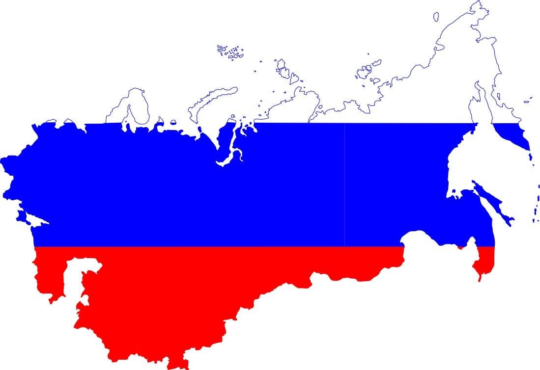 Russia mappa bandiera