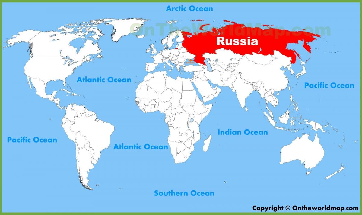 mappa del mondo di Russia