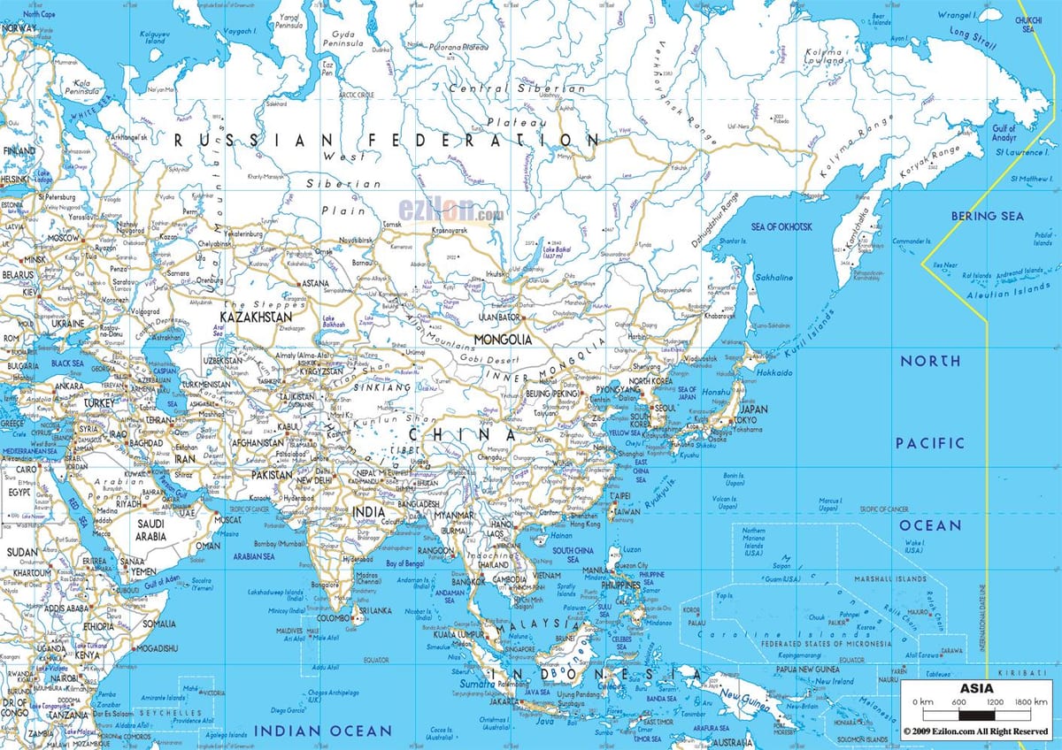 mappa stradale Russia