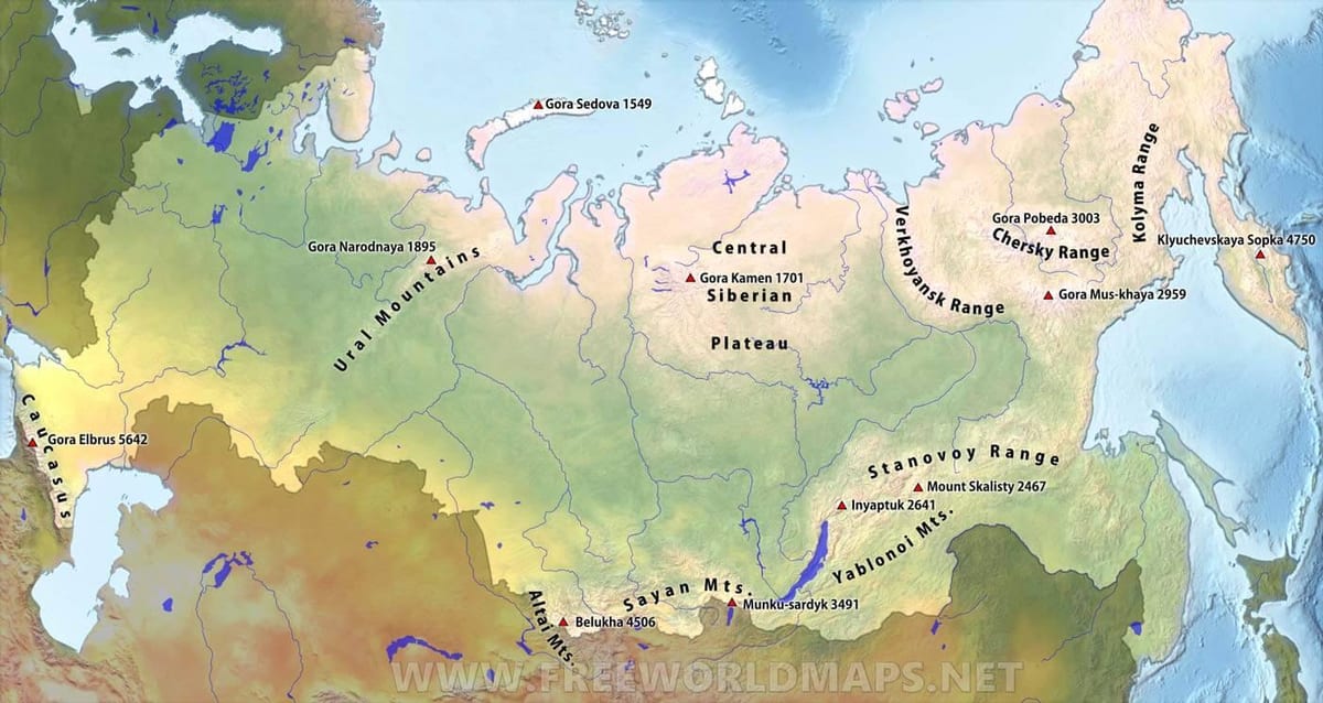 montagne della Russia mappa