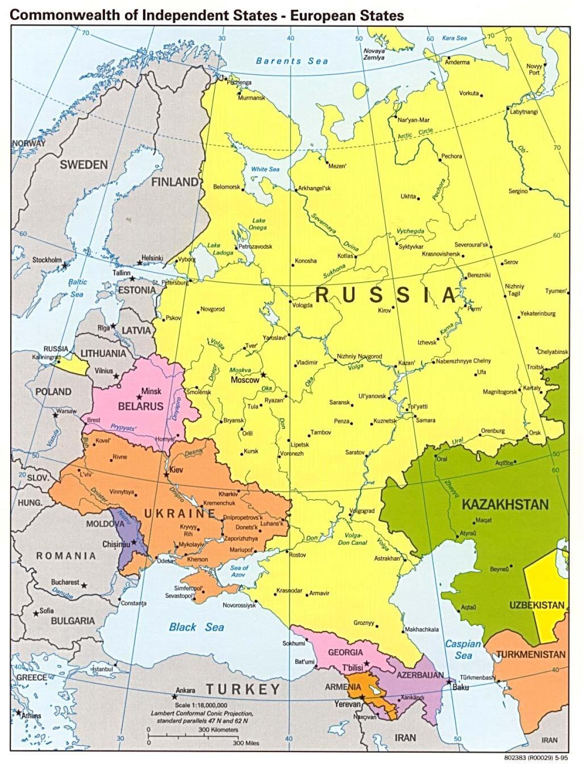 Russia Occidentale Mappa 