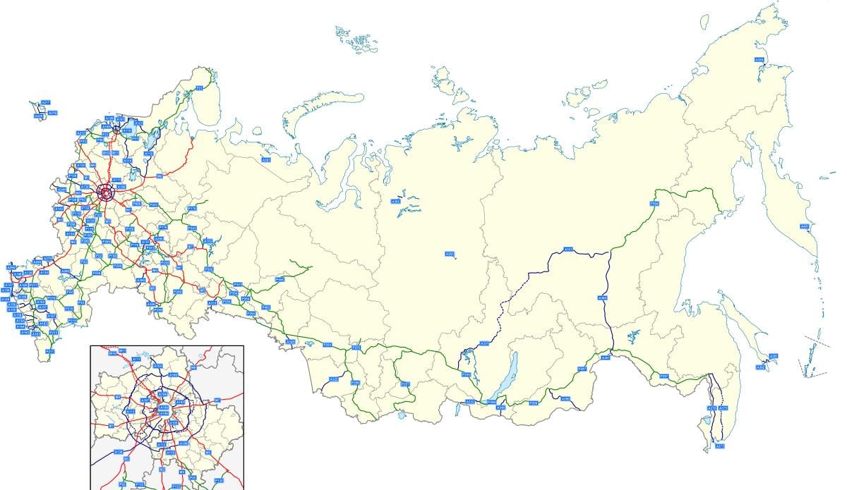mappa di russo autostrada