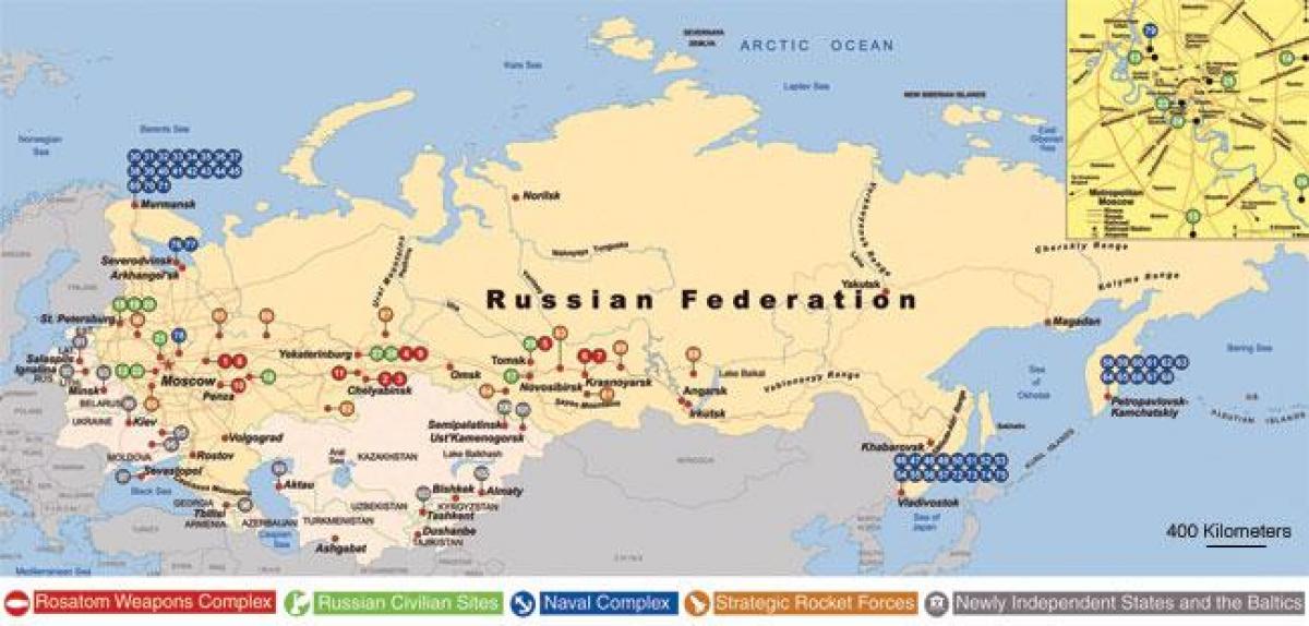 mappa di russo basi navali