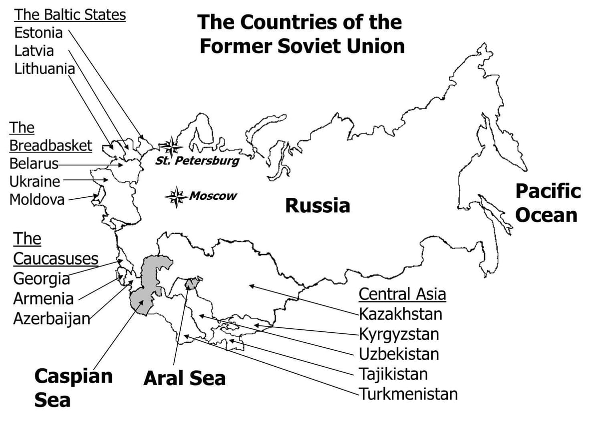 mappa di unione SOVIETICA