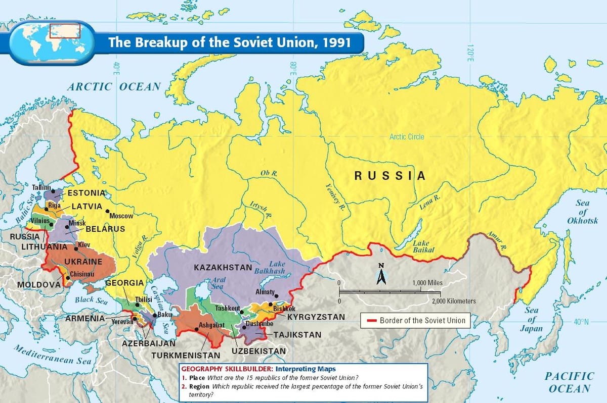 Unione sovietica nella mappa del mondo