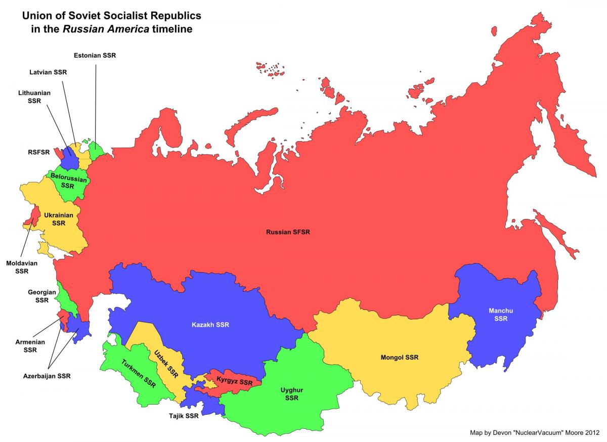 Russia vs unione Sovietica mappa