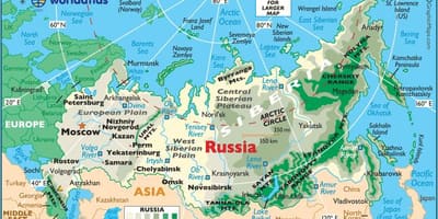 Mappa della Russia orientale