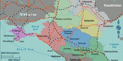 Mappa della Russia meridionale