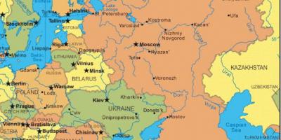 L'europa orientale e la Russia mappa