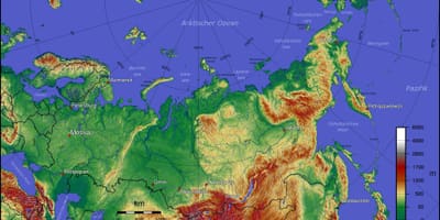 Mappa topografica Russia