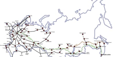 Mappa del treno Russia