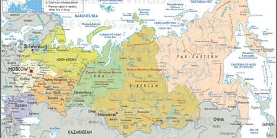 Mappa della Russia stati