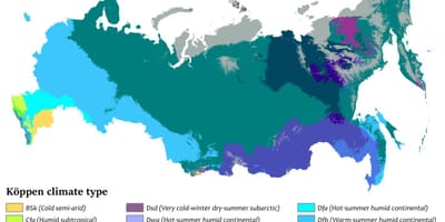 Mappa della Russia pioggia