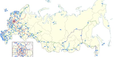 Mappa di russo autostrada