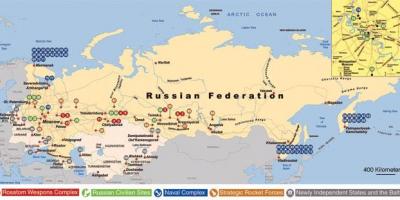 Mappa di russo basi navali