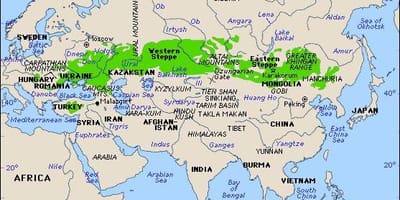 Mappa di steppe russe
