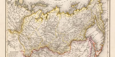Vecchia mappa di Russia